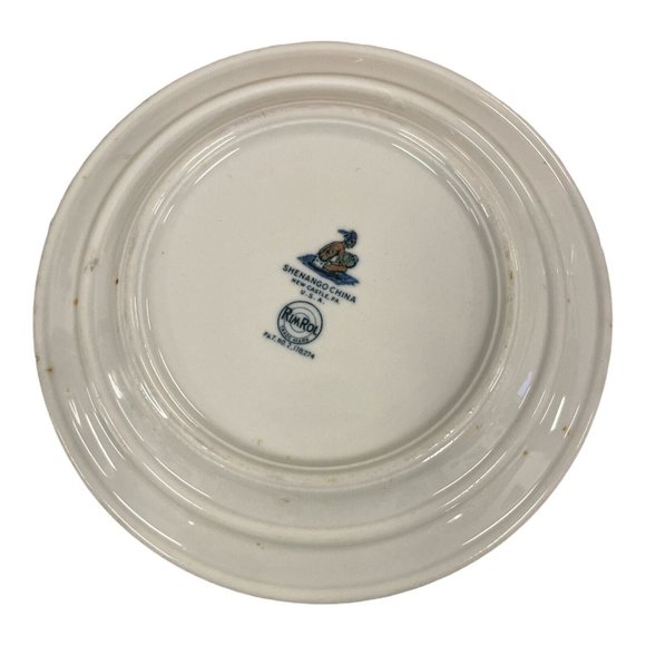 VTG SHENANGO CHINA RIMROL SHO25 MAROON FLORAL SALAD PLATE 7" RESTAURANT WARE - Picture 2 of 2